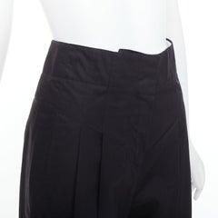 OLD CELINE Phoebe Philo black cotton high waisted wide pants FR34 XS