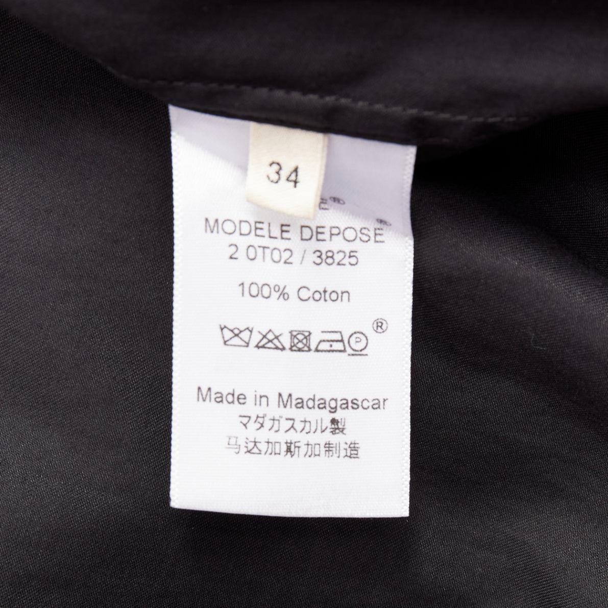 OLD CELINE Phoebe Philo black cotton puff cropped bomber shirt FR34 XS For Sale 3