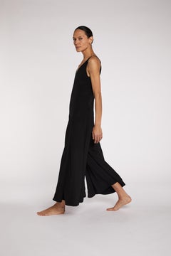 OLD CÉLINE Phoebe Philo Black Flared Leg Culotte Jumpsuit