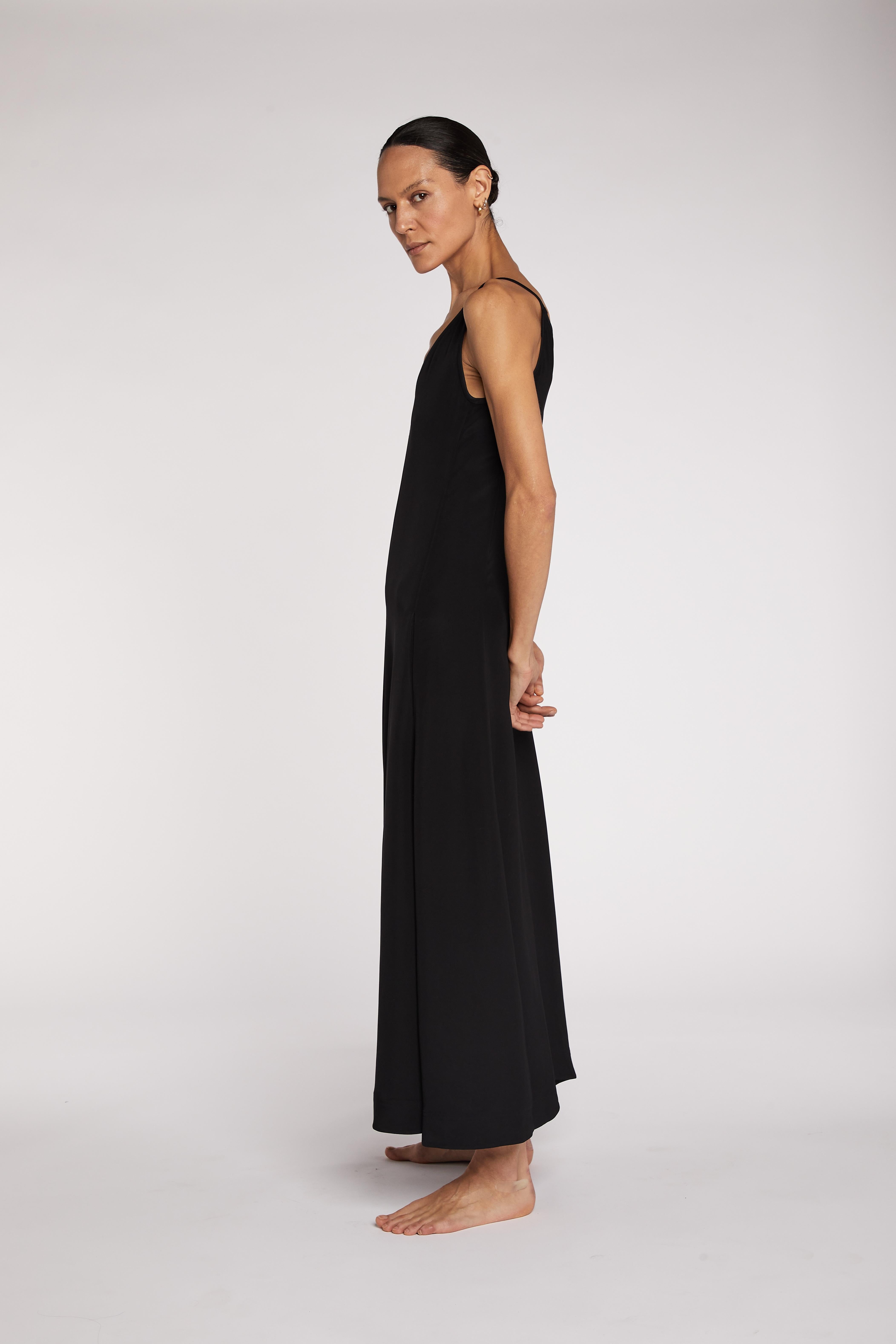 Women's OLD CÉLINE Phoebe Philo Black Flared Leg Culotte Jumpsuit