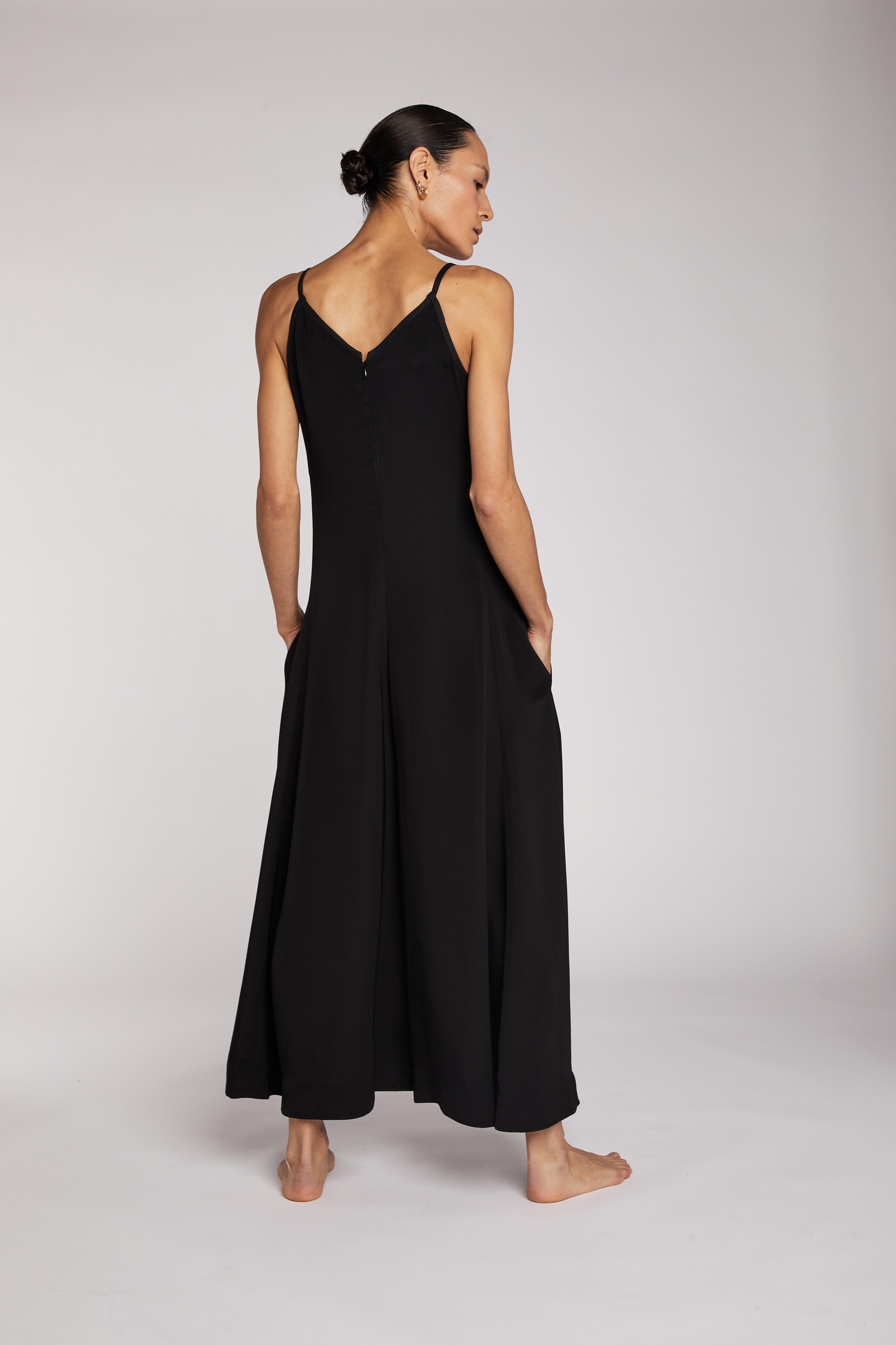 OLD CÉLINE Phoebe Philo Black Flared Leg Culotte Jumpsuit 1