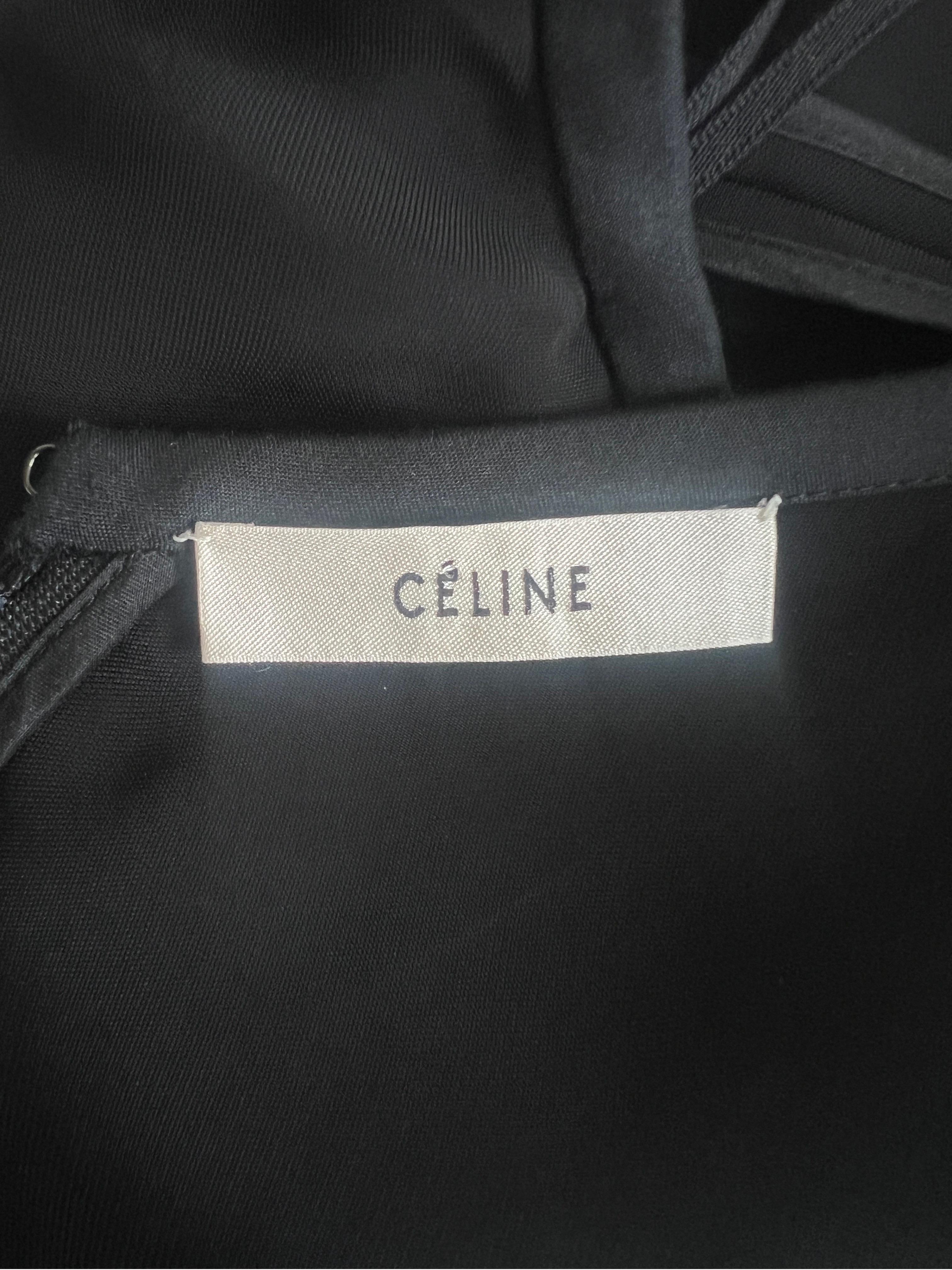 OLD CÉLINE Phoebe Philo Black Flared Leg Culotte Jumpsuit 5