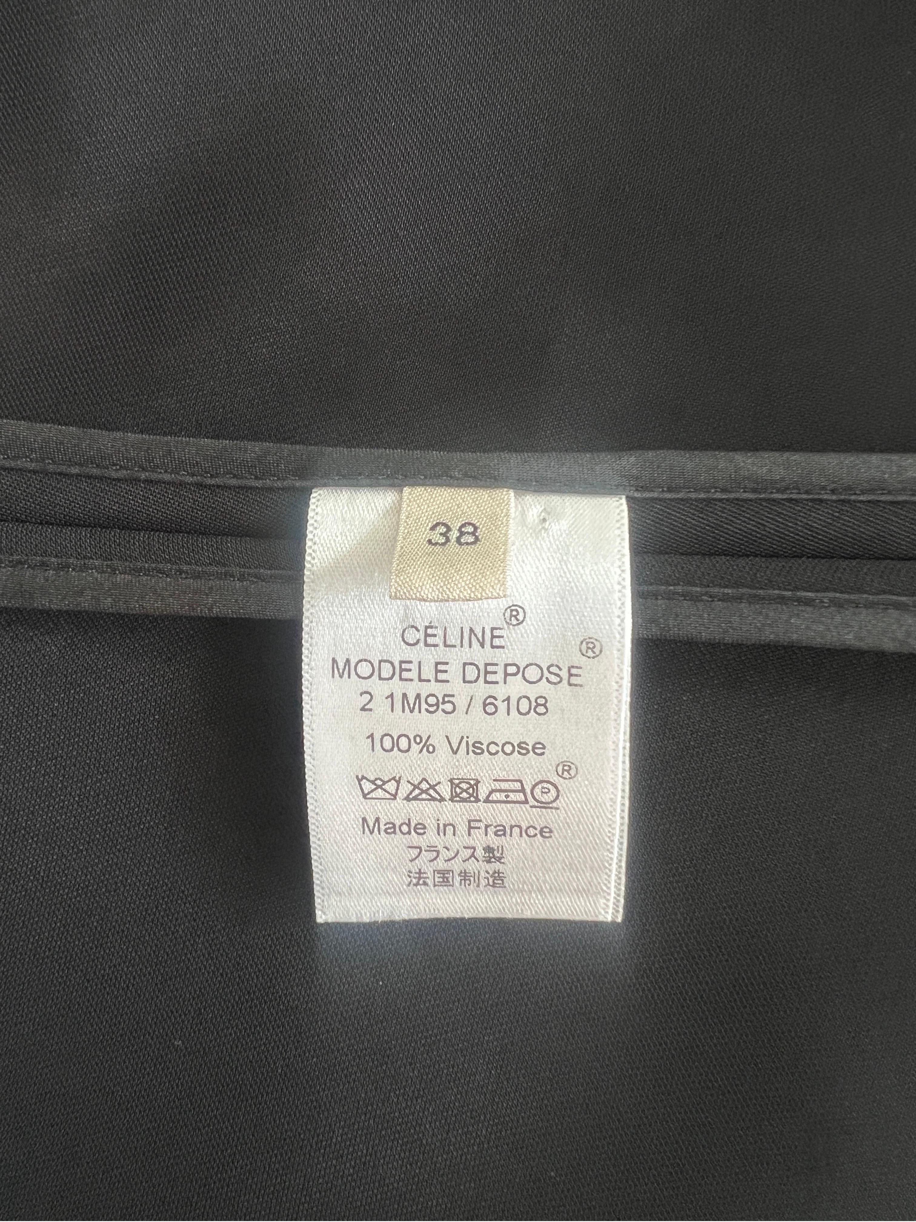 OLD CÉLINE Phoebe Philo Black Flared Leg Culotte Jumpsuit 6