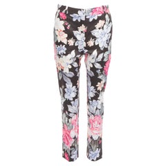 VECCHIO CELINE Phoebe Philo pantaloni affusolati in twill di cotone con stampa floreale FR34 XS