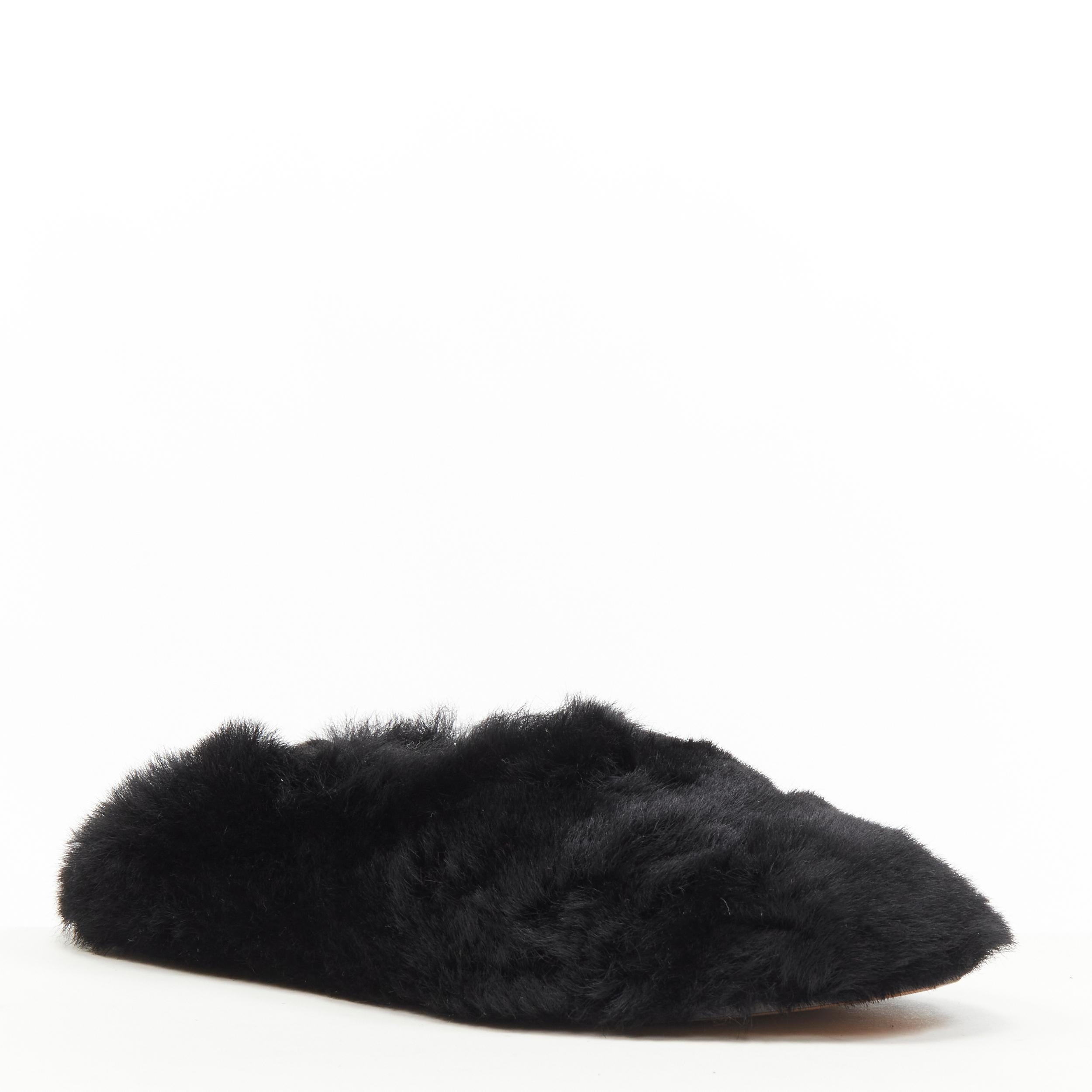 celine fur slippers