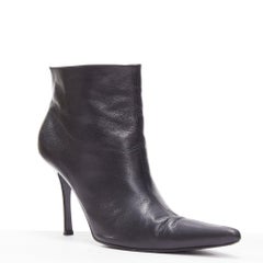 OLD CELINE Phoebe Philo black leather ankle bootie heels EU38.5