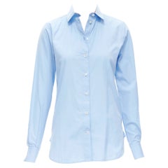 OLD CELINE Phoebe Philo - Chemise ajustée avec col doublé bleu rouge FR36 XS OLD CELINE Phoebe Philo - Chemise ajustée avec col doublé bleu rouge FR36 XS