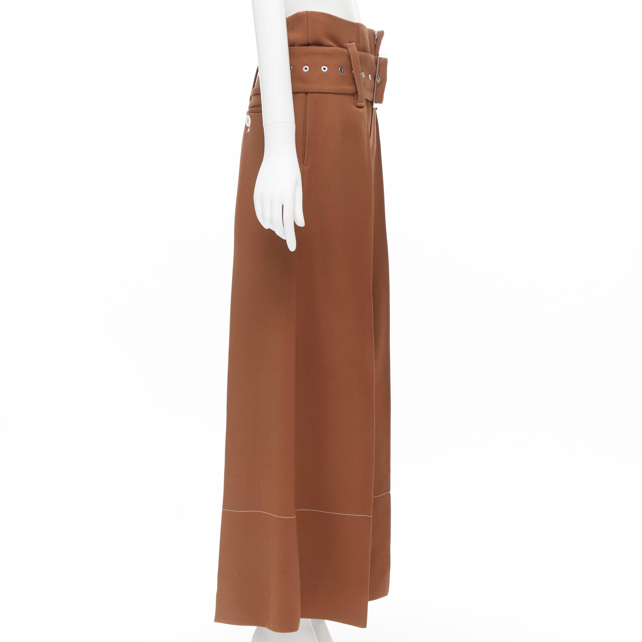 brown wide leg pants