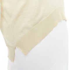 OLD CELINE Phoebe Philo cream silk cotton layered cream knitted top S