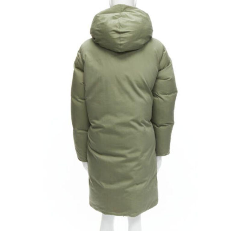OLD CELINE Phoebe Philo green duck down feathers cocoon hooded