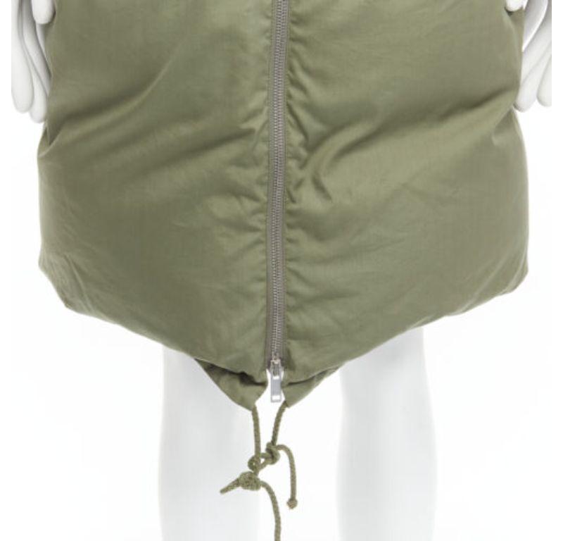 OLD CELINE Phoebe Philo green duck down feathers cocoon hooded