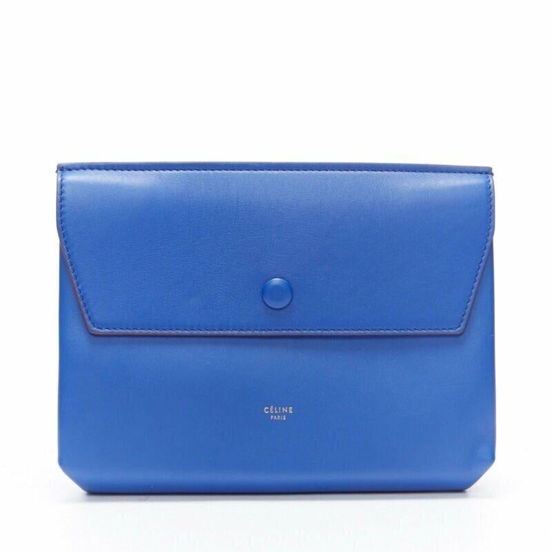 OLD CELINE Phoebe Philo Knot Kobaltblaue große Shopper-Tragetasche aus Kalbsleder 7