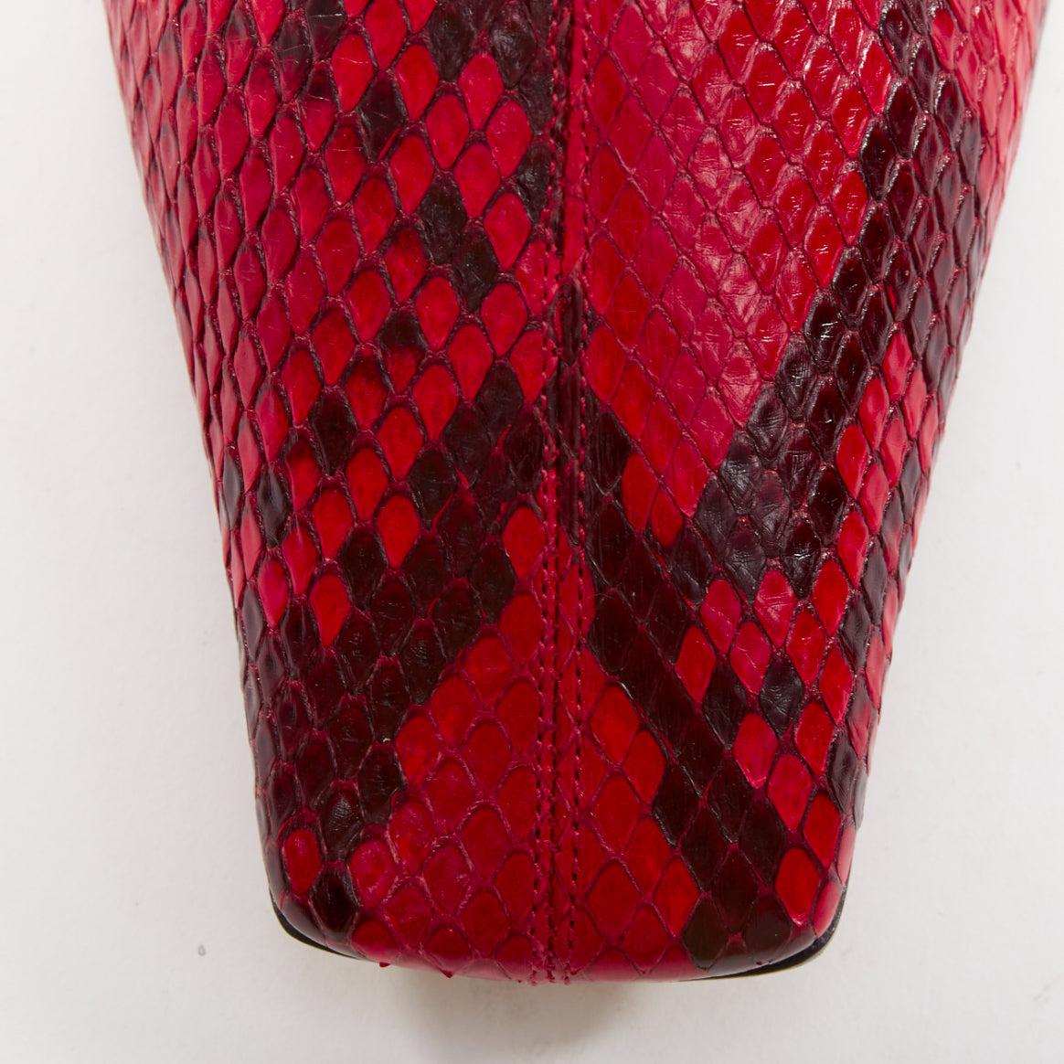 OLD CELINE Phoebe Philo Madame Flared scaled leather square toe ankle boots EU39 For Sale 1