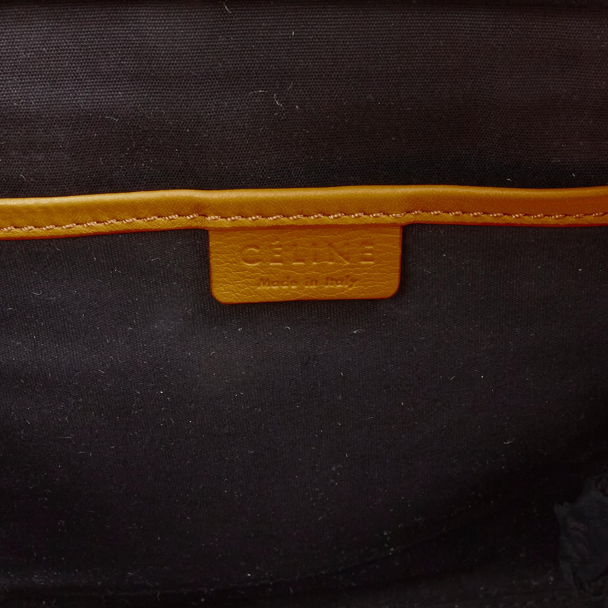 OLD CELINE Phoebe Philo Nano Luggage mustard yellow crossbody shopper tote bag 8