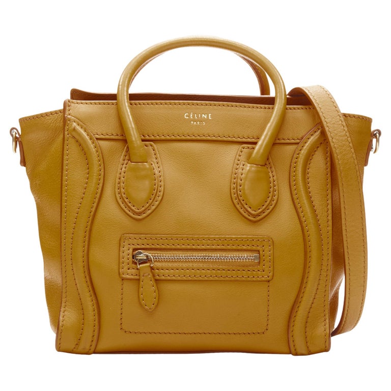 OLD CELINE Phoebe Philo Nano Luggage mustard yellow crossbody shopper