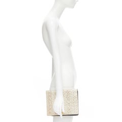 OLD CELINE Phoebe Philo natural scaled leather double flap portfolio clutch bag