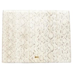 OLD Celine Pochette portefeuille à double rabat en cuir écaillé naturel Phoebe Philo
