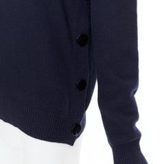 OLD CELINE Phoebe Philo navy wool blend button side sweater XS
