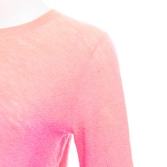 OLD CELINE Phoebe Philo neon coral pink wool knitted sweater S
