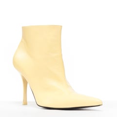 OLD CELINE Phoebe Philo nude leather pointed toe high heel ankle boots EU38