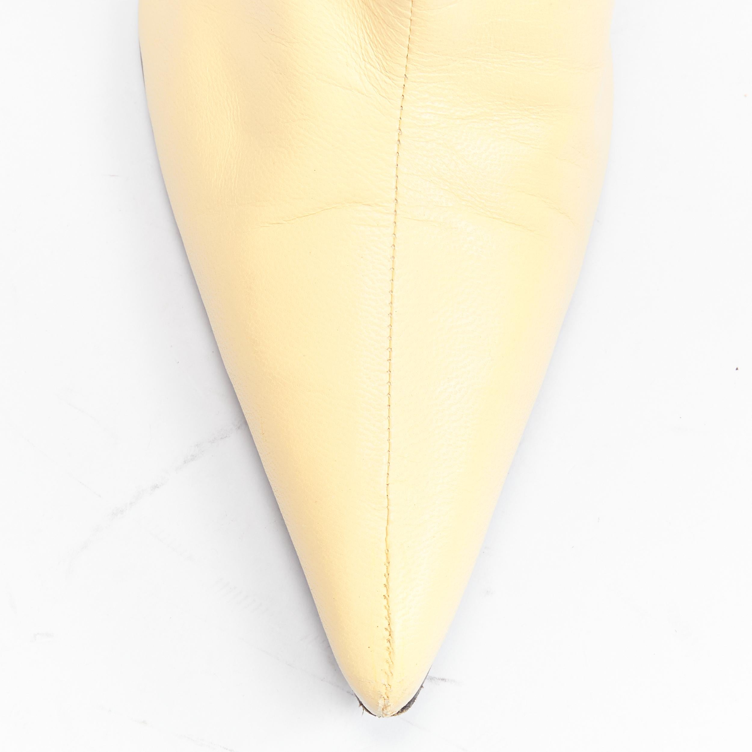 OLD CELINE Phoebe Philo nude leather pointed toe high heel ankle boots EU38 For Sale 1