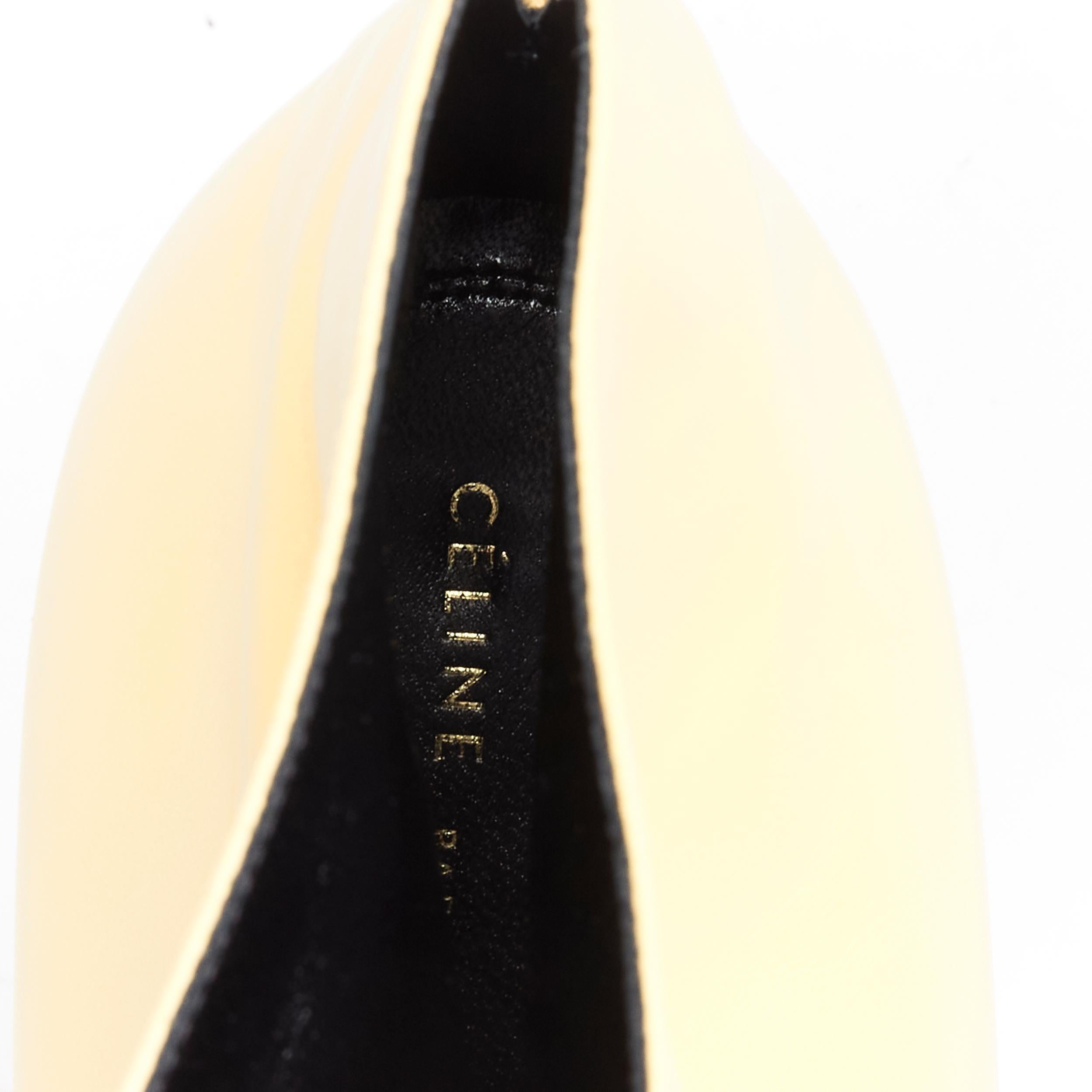 OLD CELINE Phoebe Philo nude leather pointed toe high heel ankle boots EU38 For Sale 4