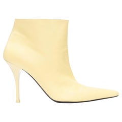 OLD CELINE Phoebe Philo nude leather pointed toe high heel ankle boots EU38