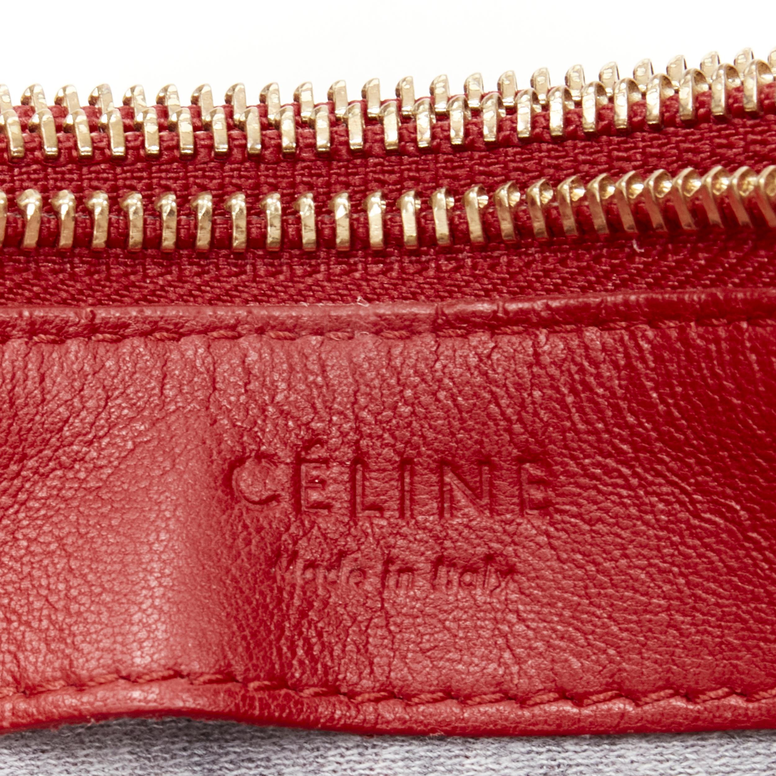 OLD CELINE Phoebe Philo red leather snap pocket Trio Pouch zip crossbody 1