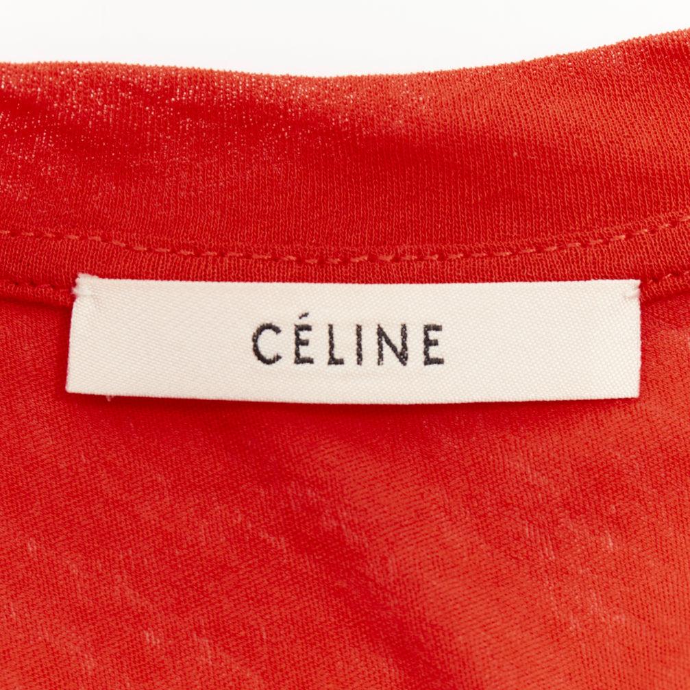OLD CELINE Phoebe Philo red silky bias cut Triomphe anagram tank top For Sale 3