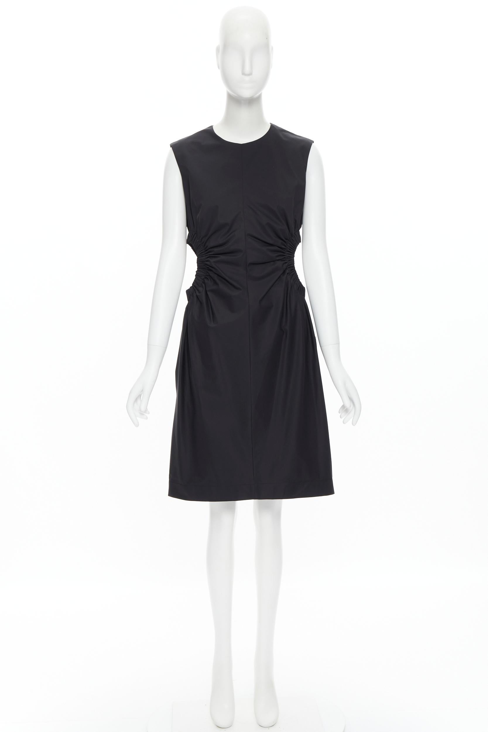 OLD CELINE Phoebe Philo Runway black circle cut out waist dress FR36 S 3