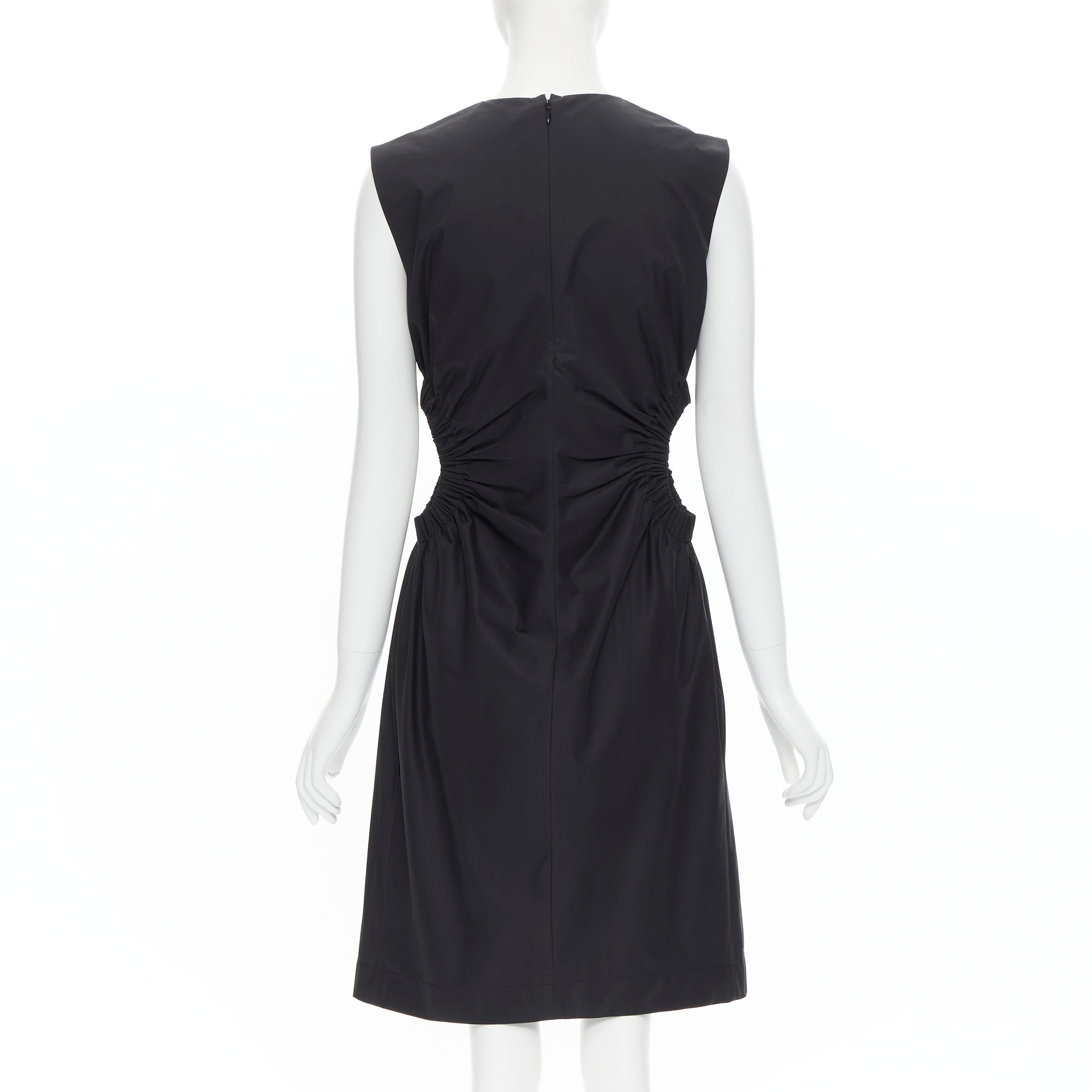 OLD CELINE Phoebe Philo Runway black circle cut out waist dress FR36 S In Excellent Condition In Hong Kong, NT
