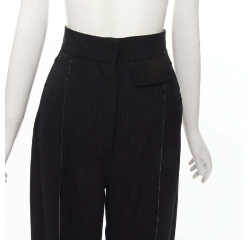OLD CELINE Phoebe Philo Runway black pocket topstitching wide leg pants FR34 XS
Reference: TGAS/C01706
Brand: Celine
Designer: Phoebe Philo
Collection: Runway
Material: Viscose, Silk
Color: Black
Pattern: Solid
Closure: Zip Fly
Extra Details: Two
