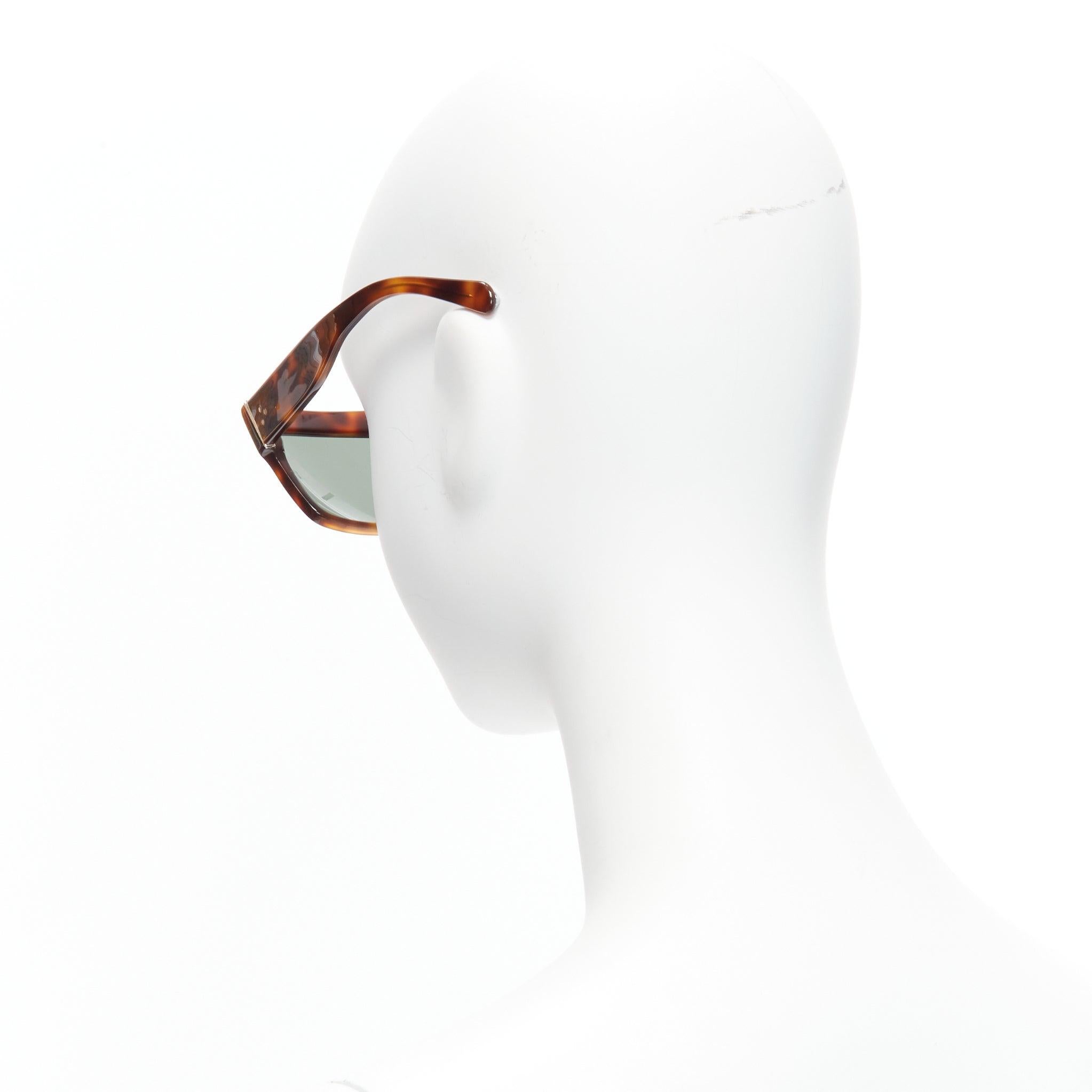 OLD Celine Phoebe Philo SC1756 ZZ Top marron Havane acétate lunettes de soleil carrées Pour femmes en vente