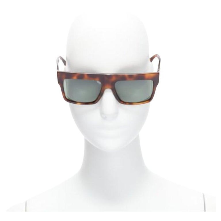 OLD CELINE Phoebe Philo SC1756 ZZ Top brown Havana acetate square 