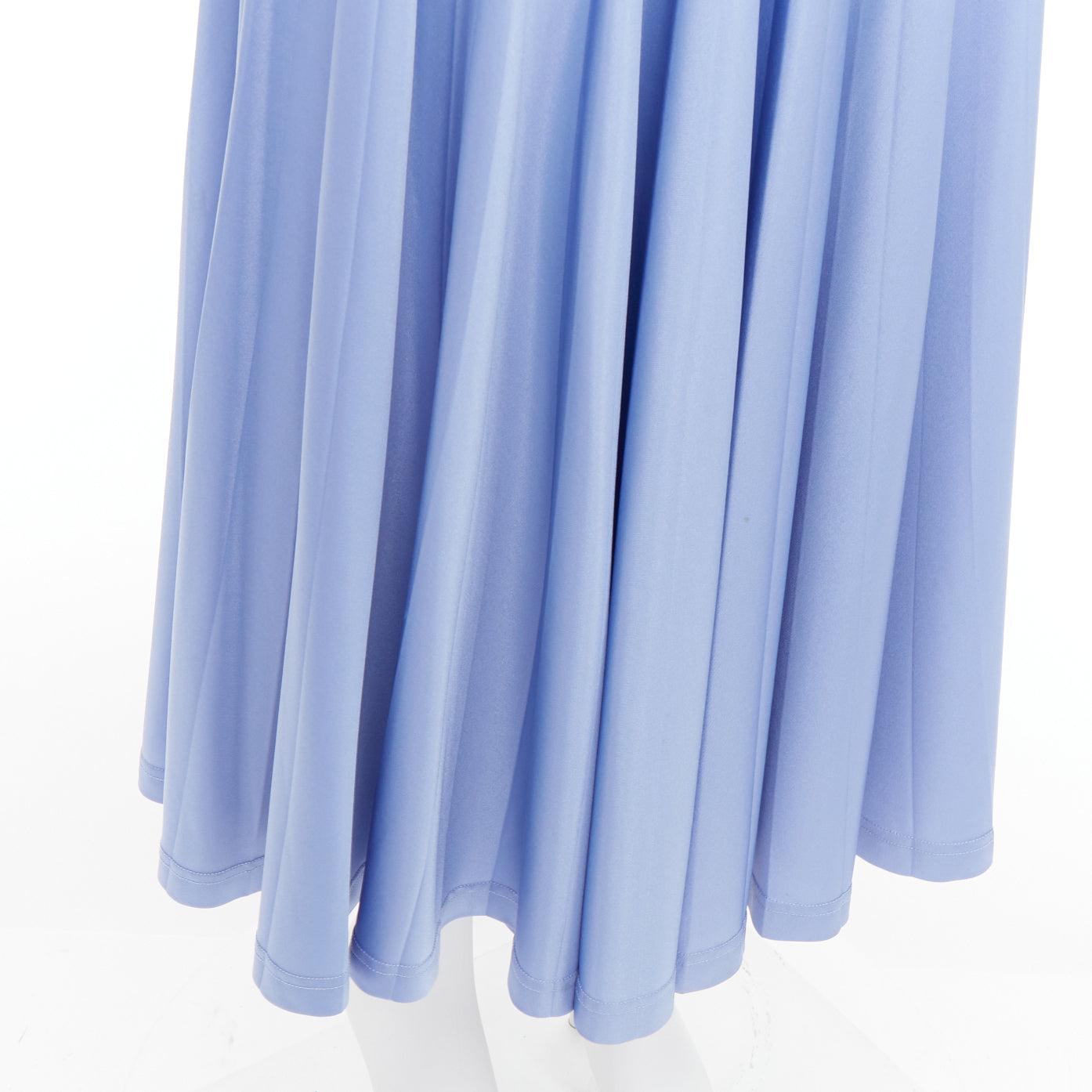 VECCHIA Celine Phoebe Philo gonna a pieghe blu cielo con cintura nera FR34 XS in vendita 2