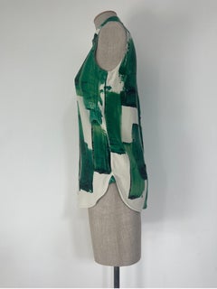 OLD CÉLINE Phoebe Philo Sleeveless Silk Shirt Paint Collection