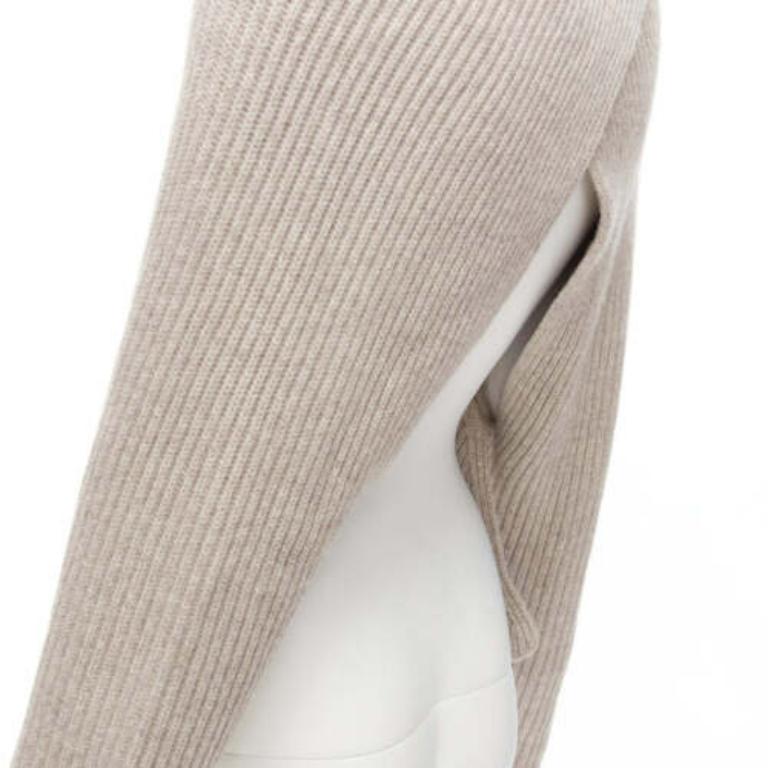 Pull col drapé Phoebe Philo pierre de laine cashmere XS en vente 1