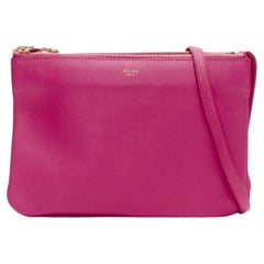 OLD CELINE Phoebe Philo Trio pink leather detachable strap pouch crossbody bag