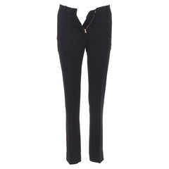 OLD CELINE Phoebe Philo viscose blend high waisted back pockets cropped trousers