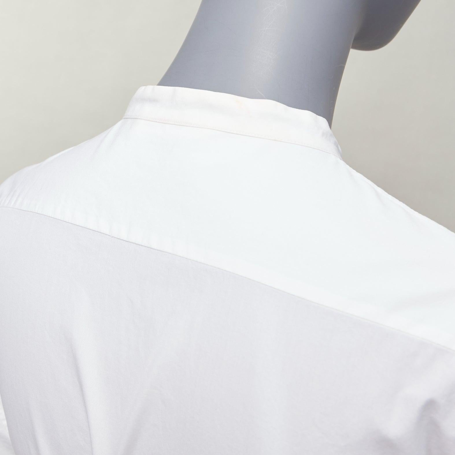 OLD CELINE Phoebe Philo Weißes minimales Hemd aus Baumwolle und Silber mit d-Ringgürtel FR36 S im Angebot 4
