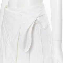 OLD CELINE PHOEBE PHILO Weißer Wickelrock aus Baumwolle mit Abnähern XS