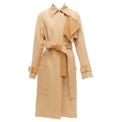 OLD CELINE Gabardina deconstruida Phoebe Philo de lana y piel de cabra FR38