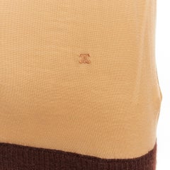 OLD CELINE Phoebe Philo wool mohair blend Triomphe logo contrast cuff sweater