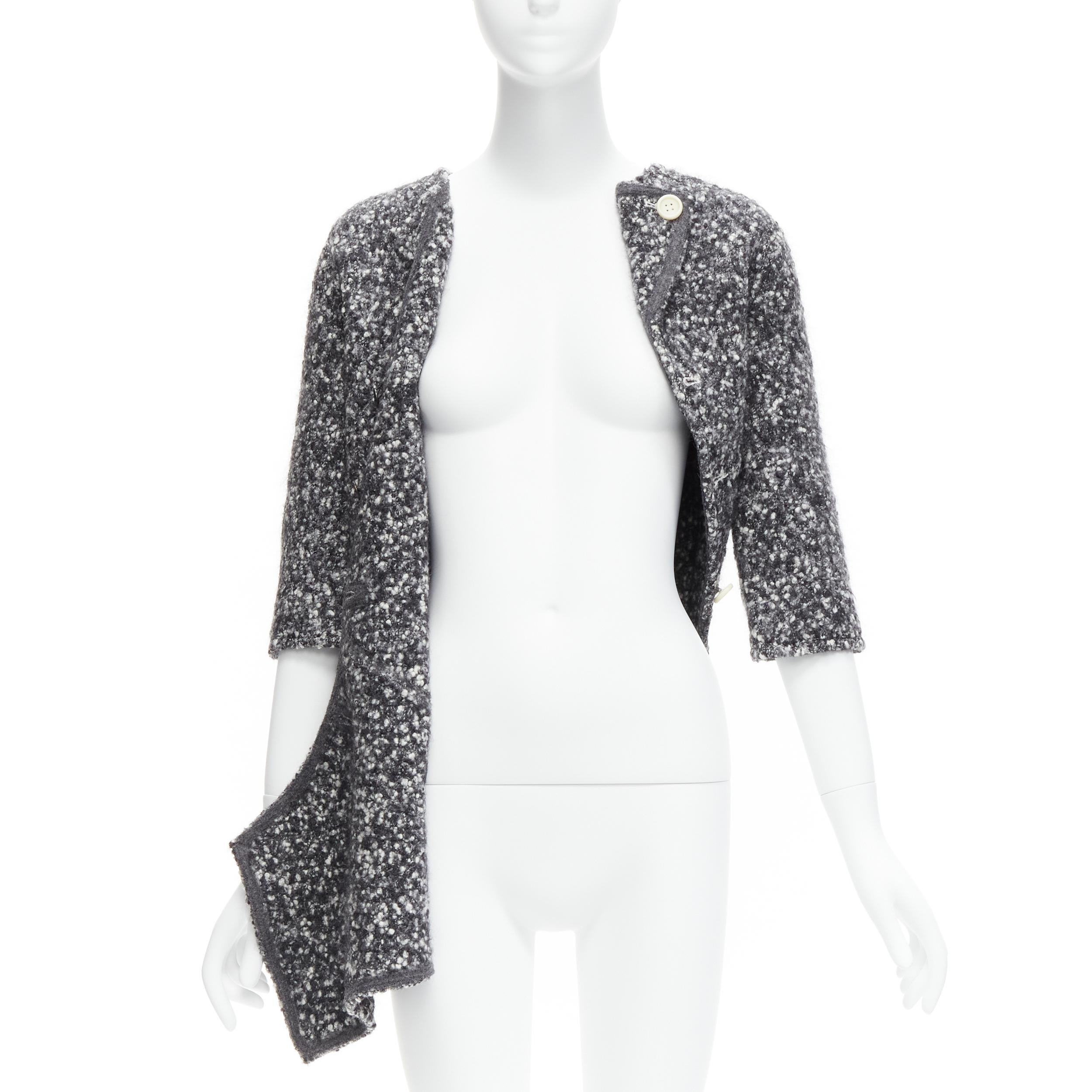 OLD CELINE Runway Phoebe Philo 2014 top diagonal bies lana gris FR34 XS Gris en venta