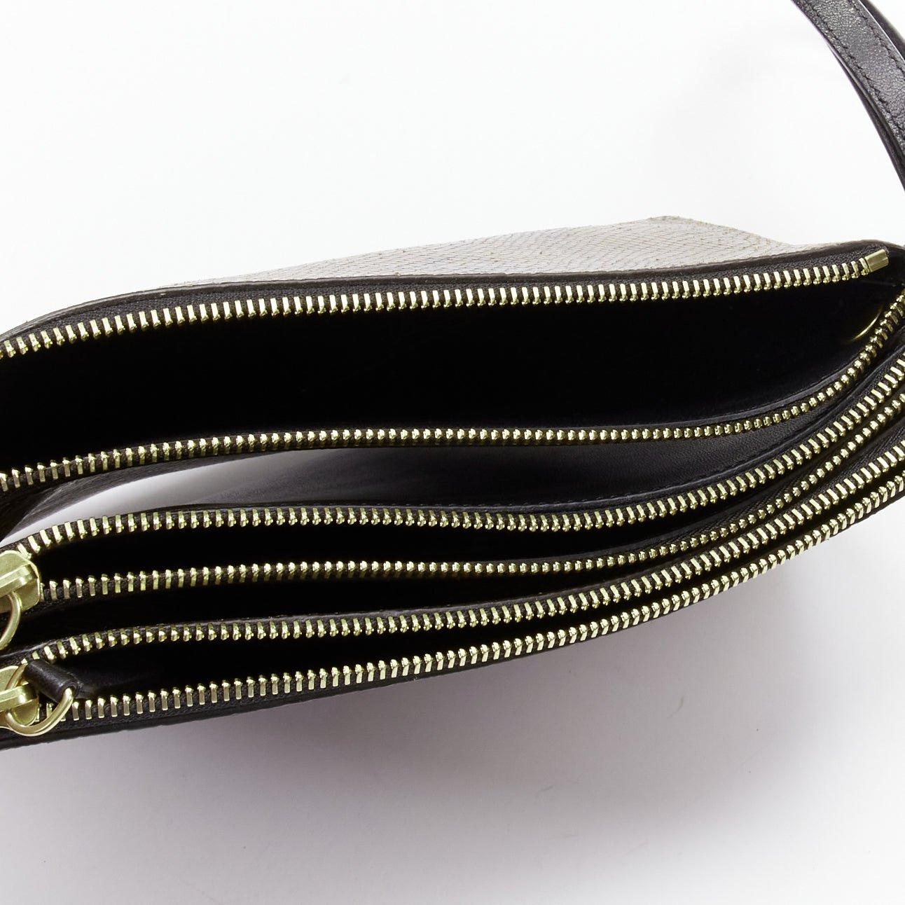 VECCHIA Celine Small Trio marrone in pelle squamata, borsa a tracolla staccabile in vendita 4