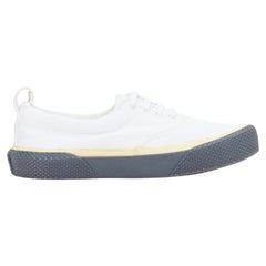 OLD CELINE scarpe da ginnastica da skate in tela gialla e grigia con intersuola EU37