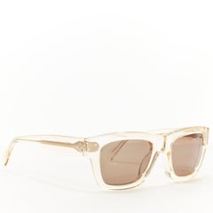 OLD CELINE yellow clear PVC frame grey lens square summer sunglasses