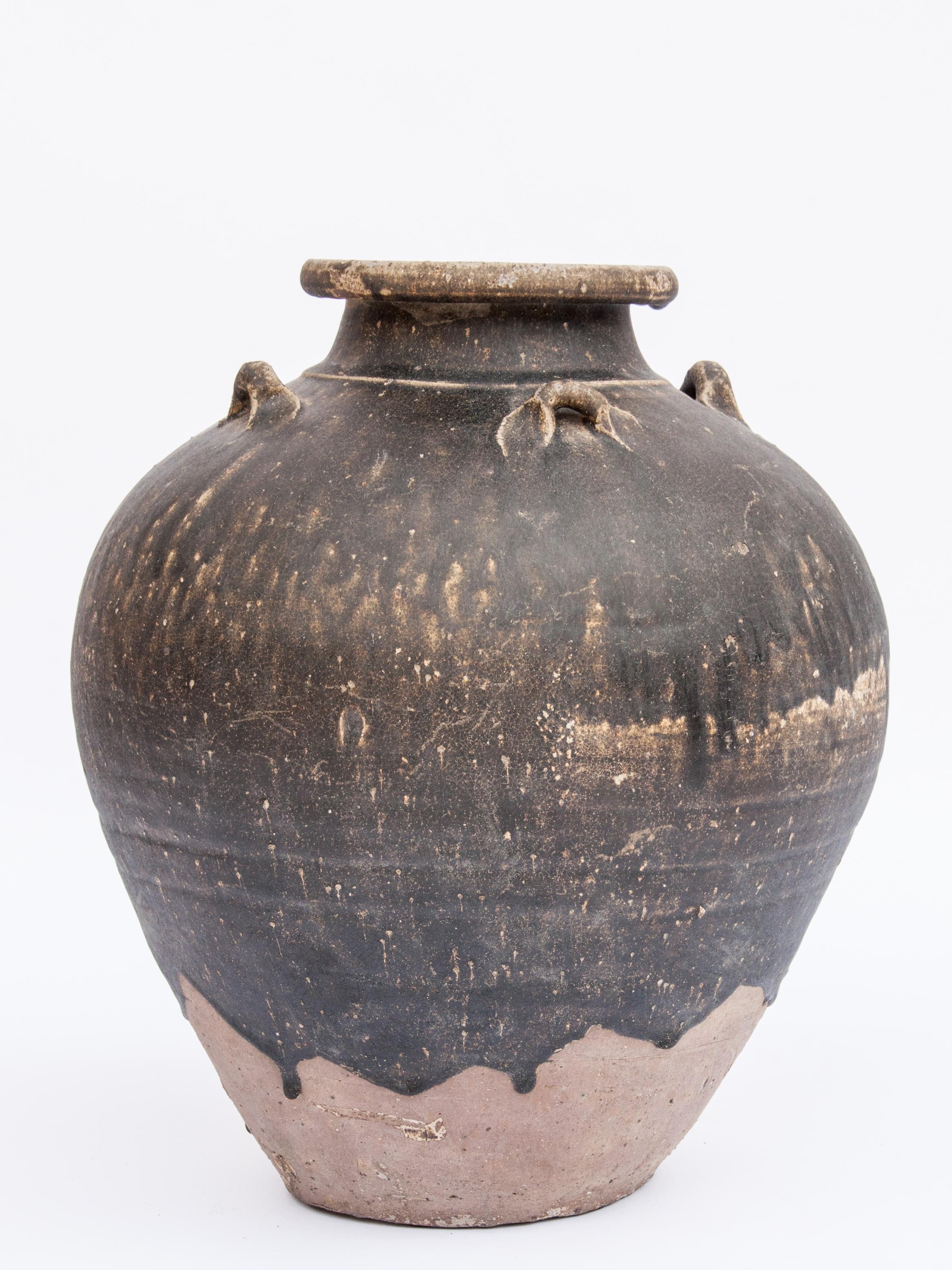 Other Old Ceramic Jar from North Thailand. 14th - 16th Centuries. 14.75 Inches Tall