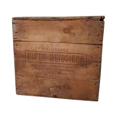 Old Champagne Bottle Crate from Piper-Heidsick Reims Dated 1933