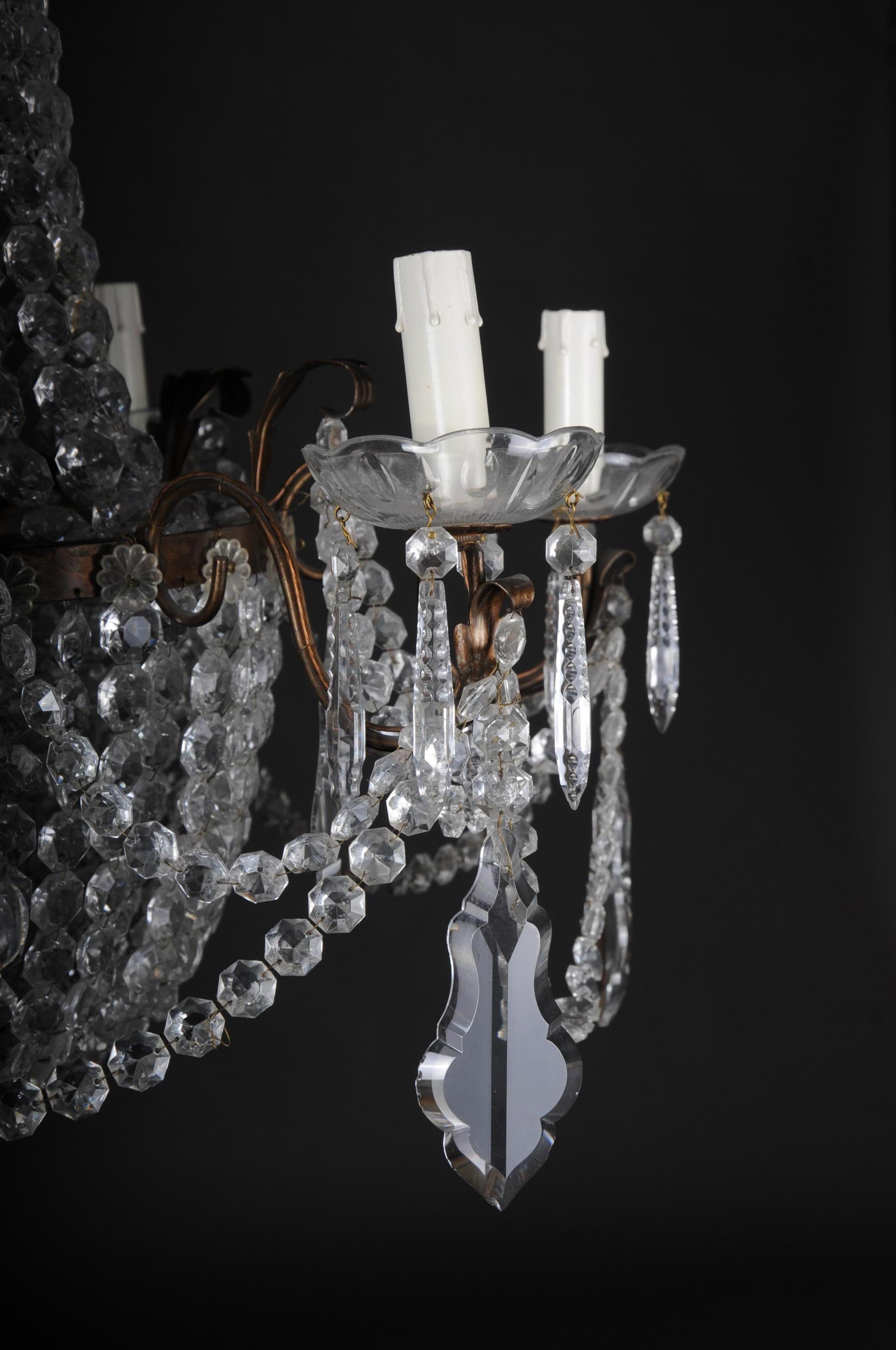 Crystal Old Chandelier in Biedermeier Style For Sale